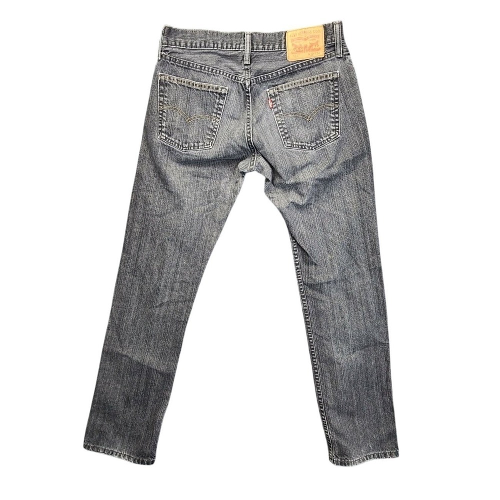 Levis 514 Straight Fit Mens Grey/Black‎ Denim Jeans 32x34 Faded Wash